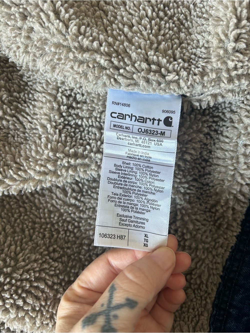 Carhartt Sherpa Lined Denim Jacket - Picture 4 of 11